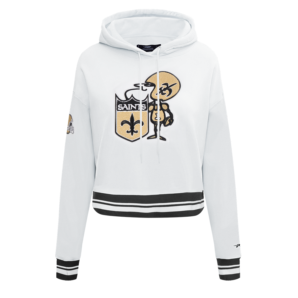 SUDADERA CON GORRO NFL NEW ORLEANS SAINTS RETRO CLASSICS PARA MUJER