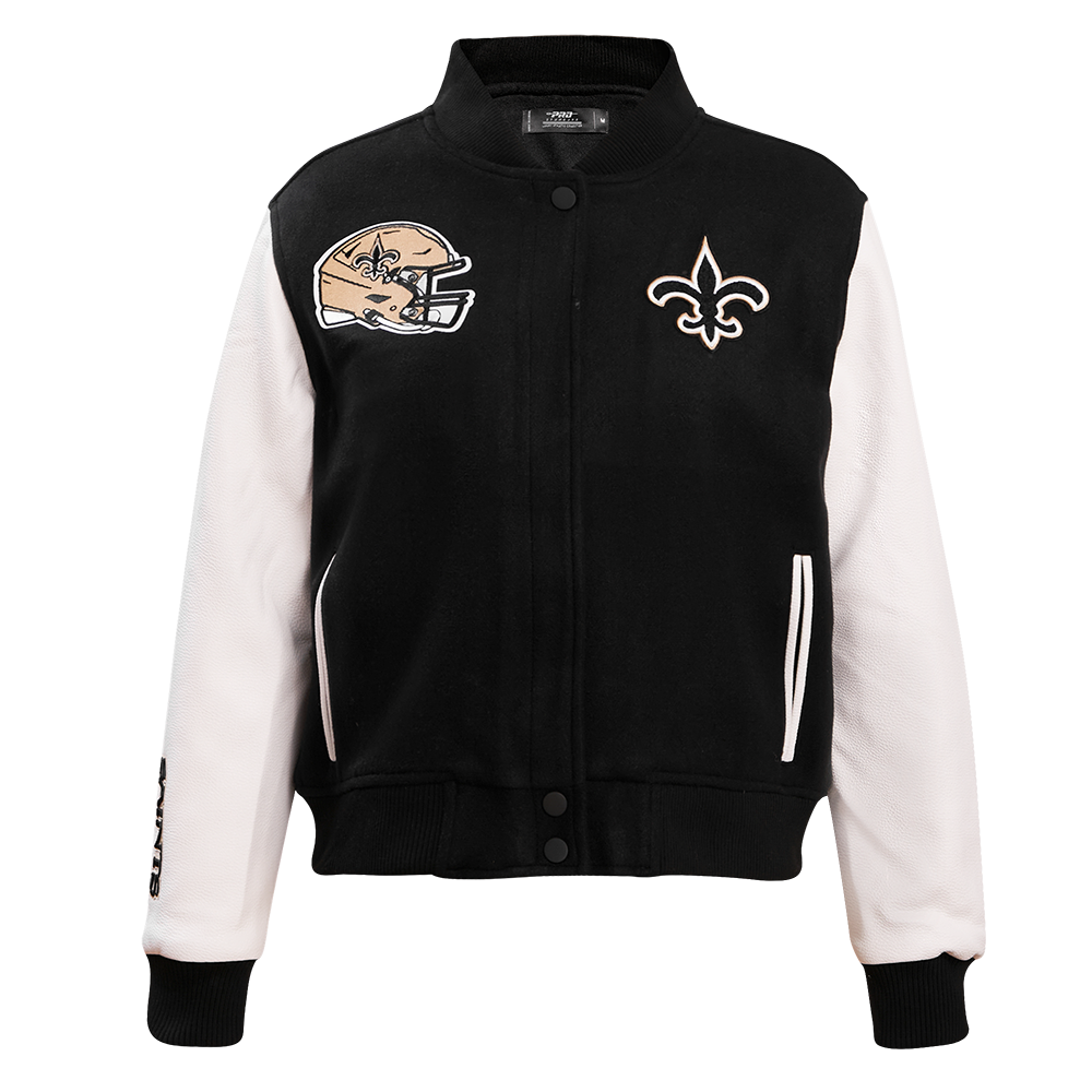 CHAMARRA UNIVERSITARIA NFL NEW ORLEANS SAINTS CLASSIC CHENILLE PARA MUJER