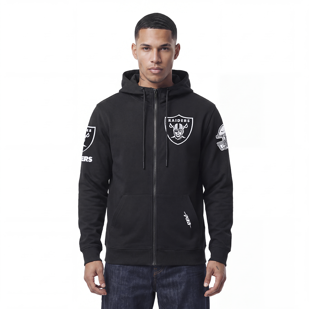SUDADERA CON CIERRE NFL LAS VEGAS RAIDERS CLASSIC CHENILLE