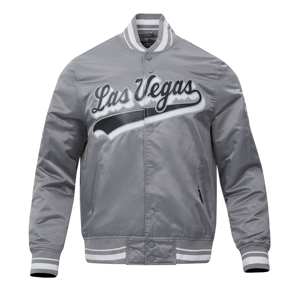 CHAMARRA DE SATÍN NFL LAS VEGAS RAIDERS SCRIPT TAIL – Pro Standard