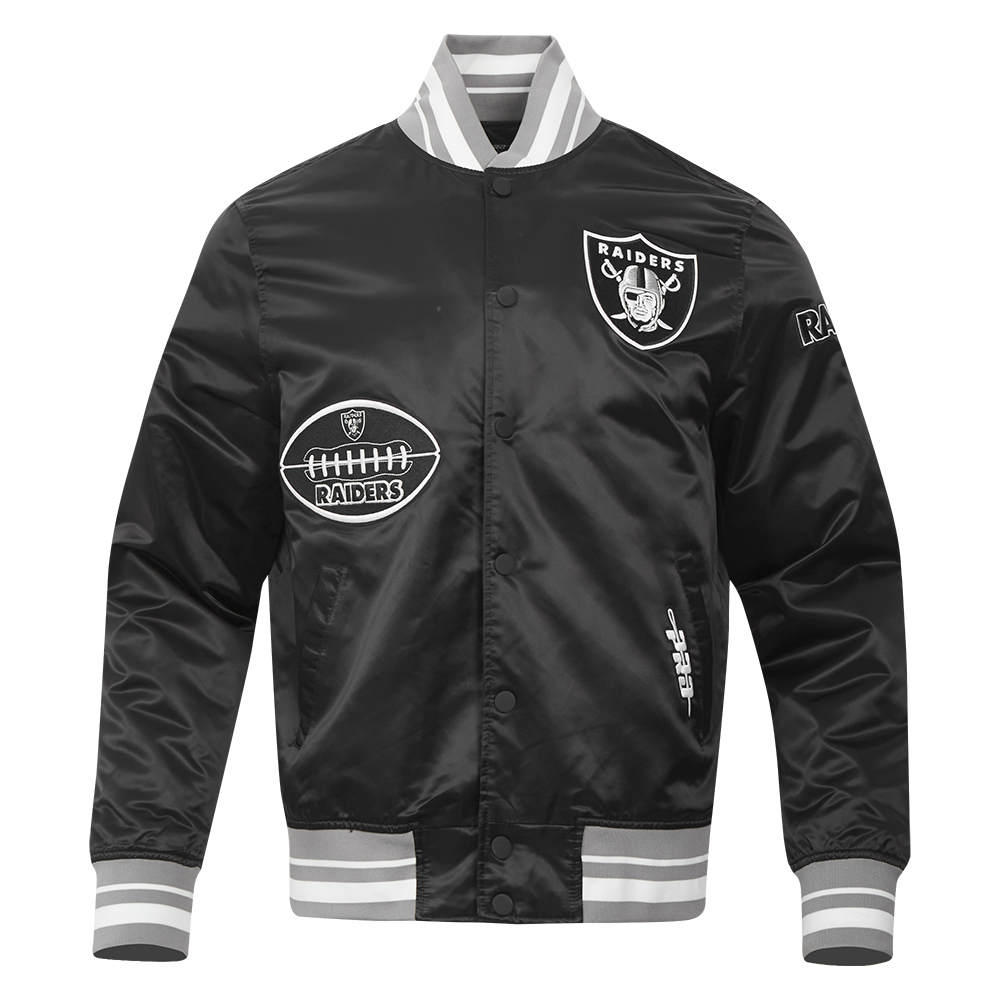 CHAMARRA DE SATÍN NFL LAS VEGAS RAIDERS OLD ENGLISH