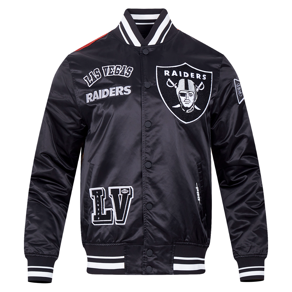 CHAMARRA DE SATÍN NFL LAS VEGAS RAIDERS SUBLIMATED SATIN JACKET