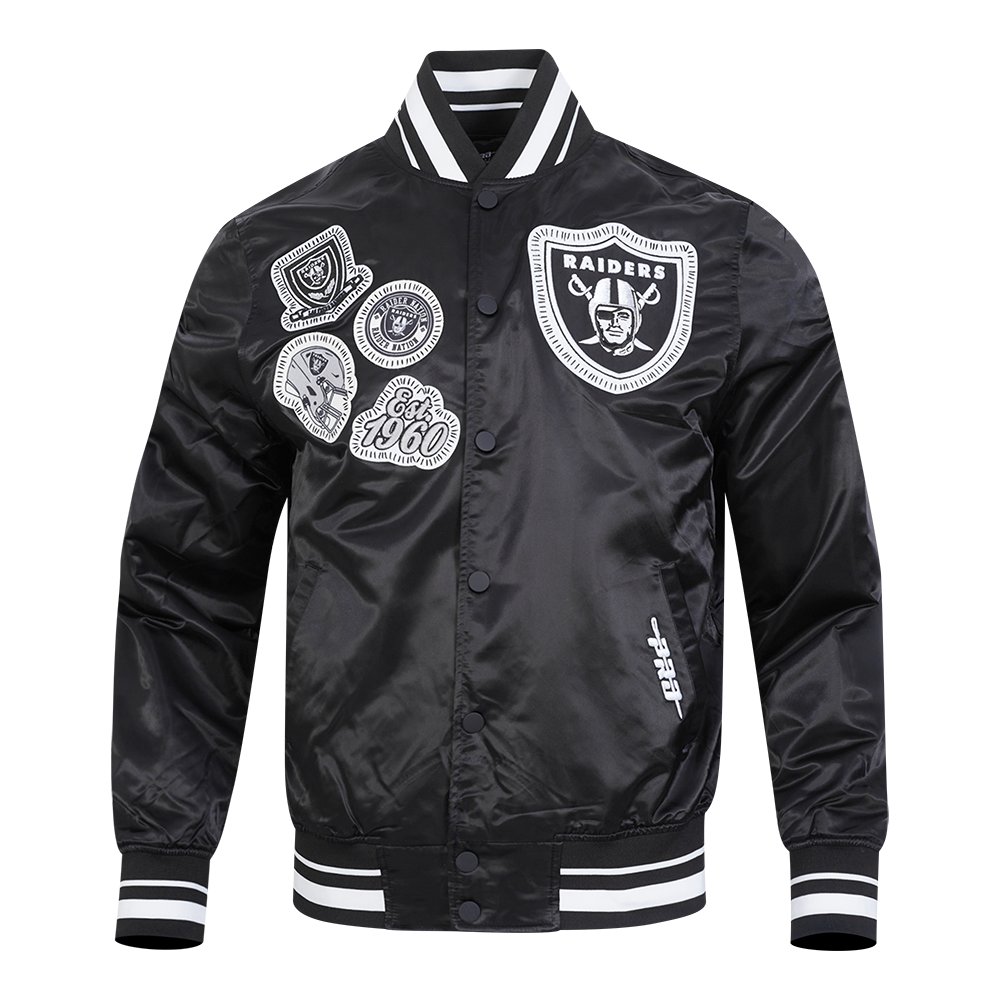 CHAMARRA DE SATÍN NFL LAS VEGAS RAIDERS DIY PICK STITCH