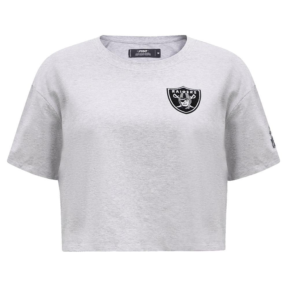 PLAYERA CROP NFL LAS VEGAS RAIDERS CLASSIC ESSENTIALS PARA MUJER