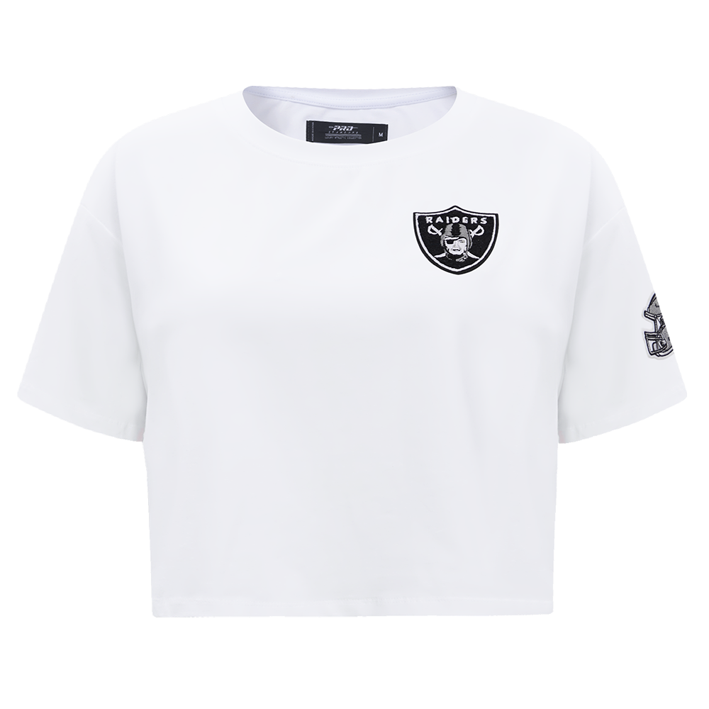 PLAYERA CROP NFL LAS VEGAS RAIDERS CLASSIC ESSENTIALS PARA MUJER