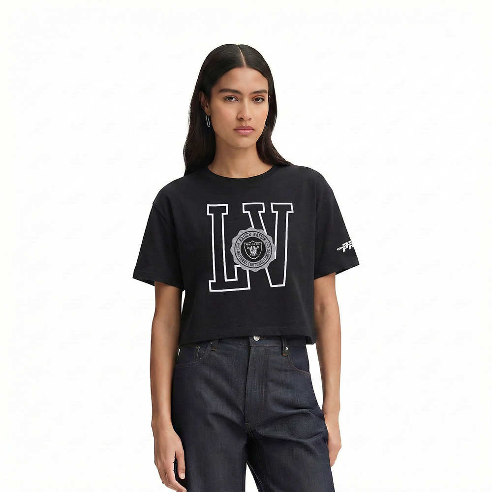 PLAYERA NFL LAS VEGAS RAIDERS CREST EMBLEM PARA MUJER