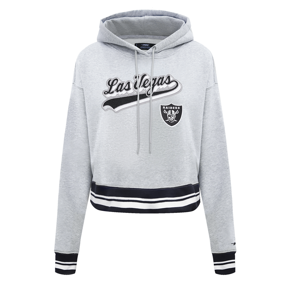 SUDADERA CON GORRO NFL LAS VEGAS RAIDERS SCRIPT TAIL PARA MUJER