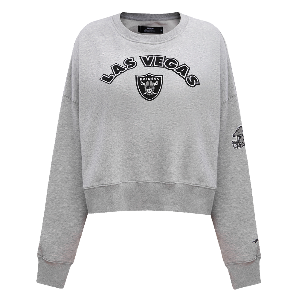 SUDADERA DE CUELLO REDONDO NFL LAS VEGAS RAIDERS CLASSIC ESSENTIALS PARA MUJER