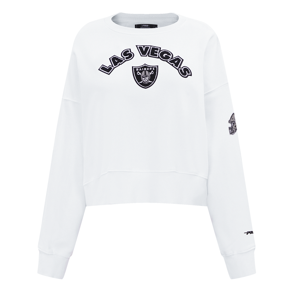 SUDADERA DE CUELLO REDONDO NFL LAS VEGAS RAIDERS CLASSIC ESSENTIALS PARA MUJER
