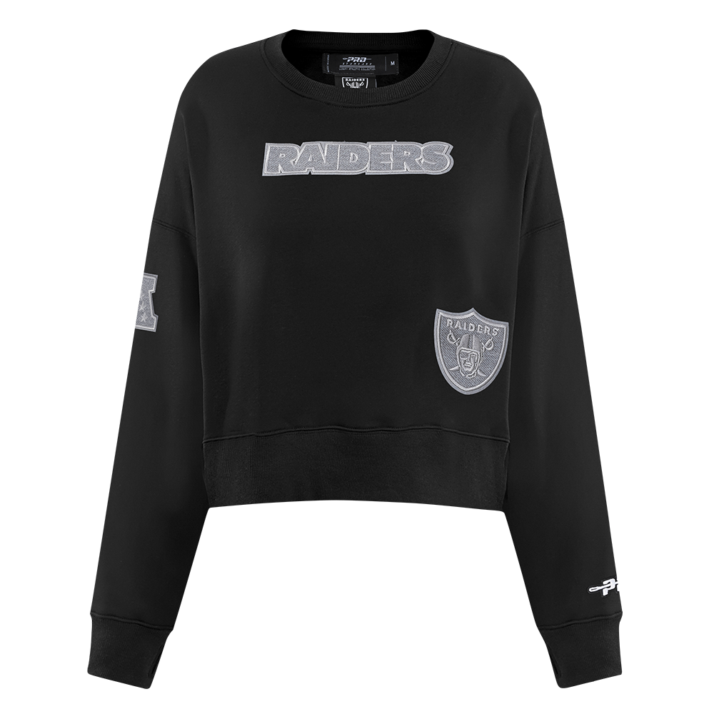 SUDADERA DE CUELLO REDONDO NFL LAS VEGAS RAIDERS REVERSE FRENCH TERRY PARA MUJER