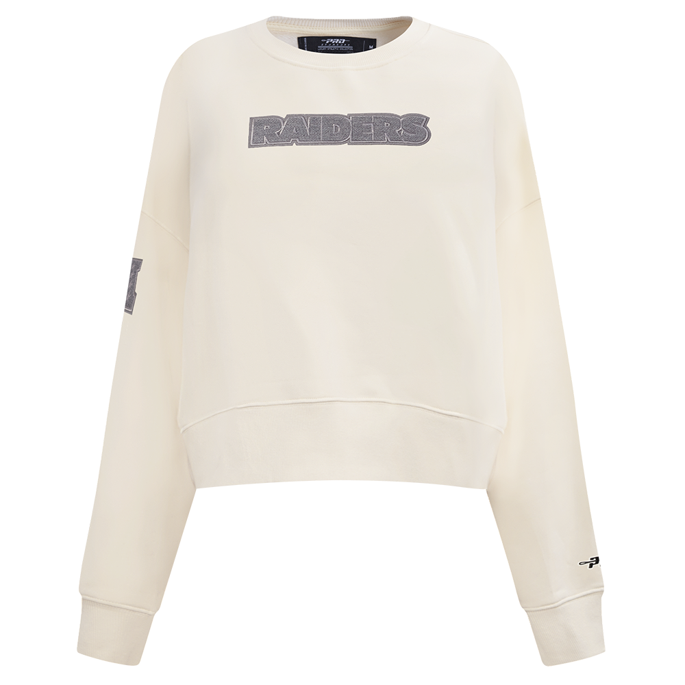 SUDADERA DE CUELLO REDONDO NFL LAS VEGAS RAIDERS REVERSE FRENCH TERRY PARA MUJER