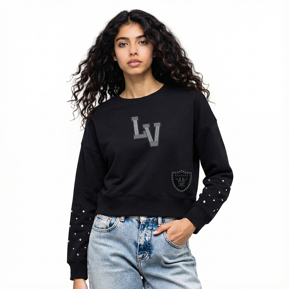 SUDADERA DE CUELLO REDONDO NFL LAS VEGAS RAIDERS CREWNECKS PARA MUJER