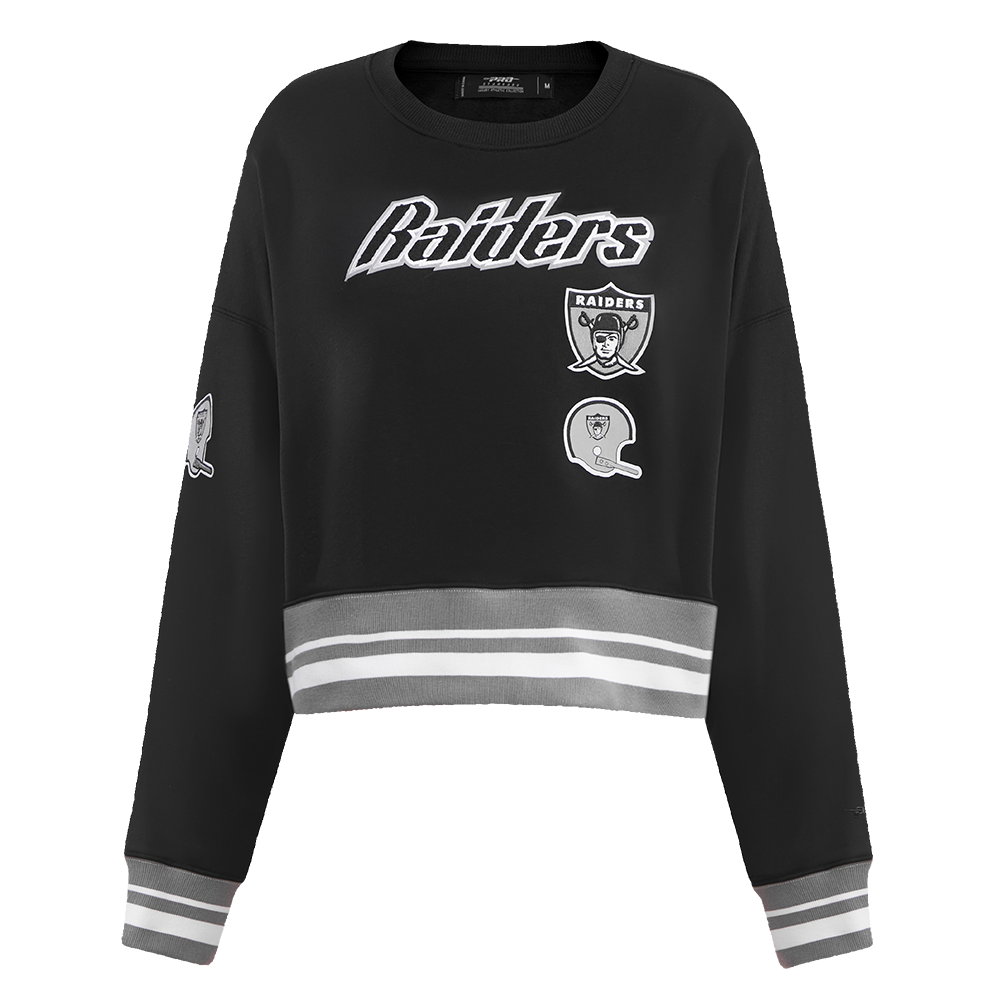 SUDADERA DE CUELLO REDONDO NFL LAS VEGAS RAIDERS RETRO CLASSICS PARA MUJER