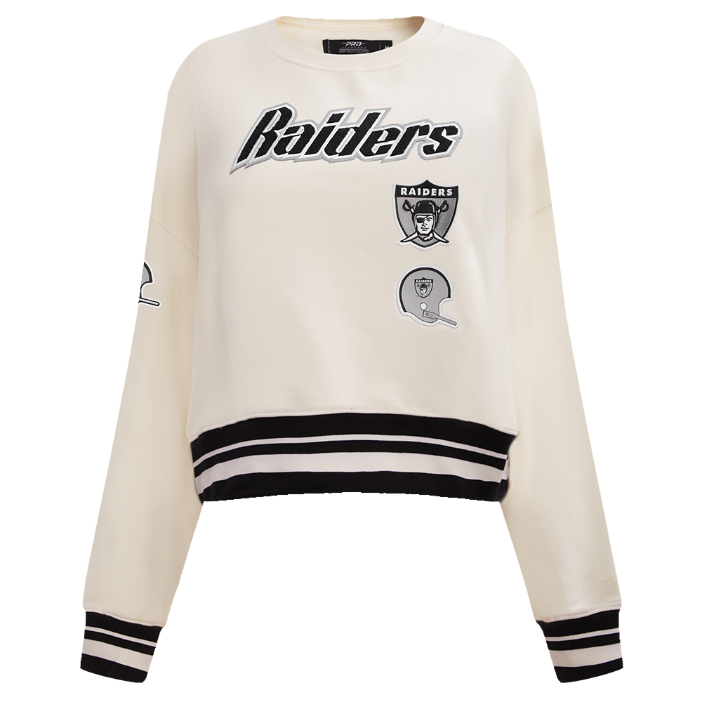 SUDADERA DE CUELLO REDONDO NFL LAS VEGAS RAIDERS RETRO CLASSICS PARA MUJER
