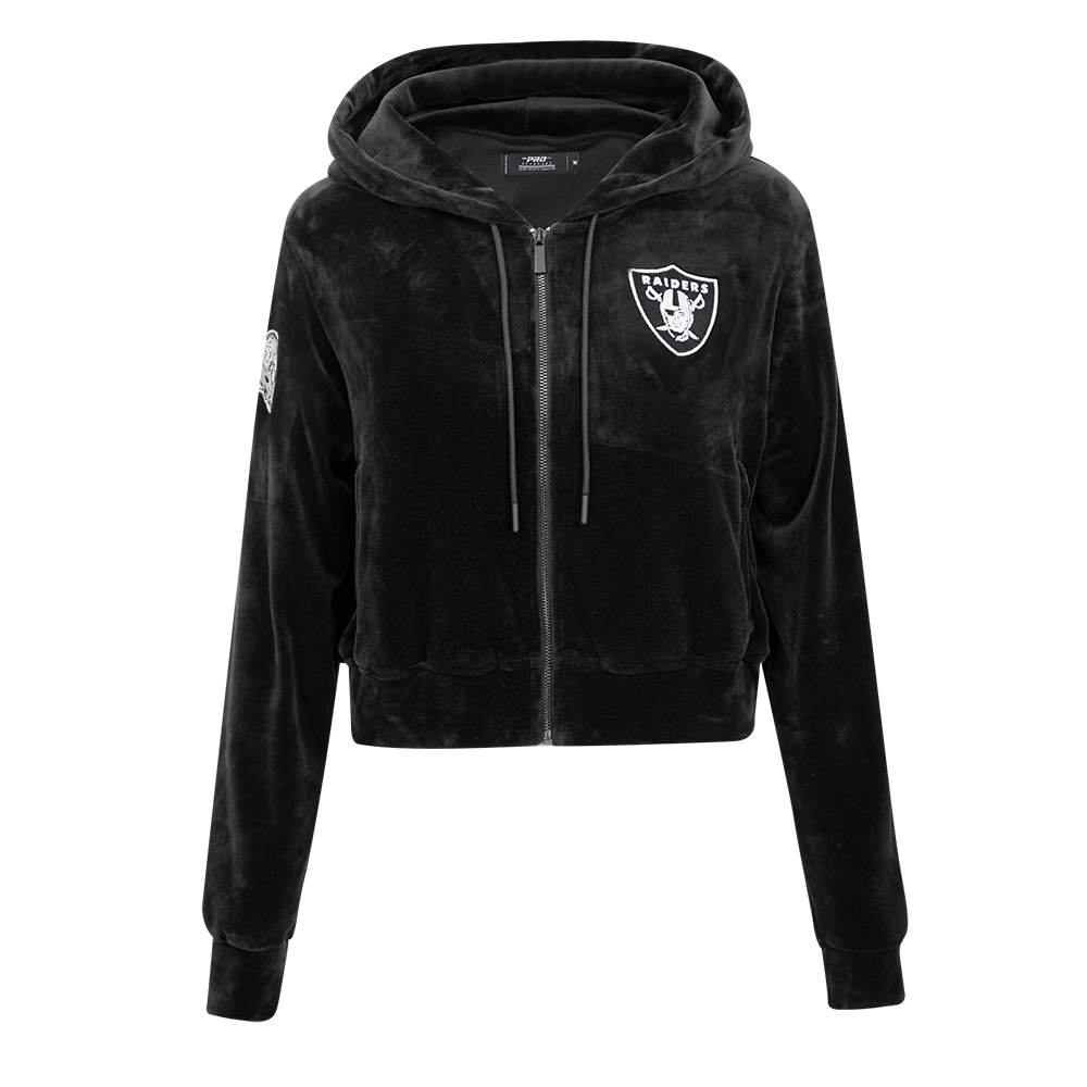 SUDADERA CON CIERRE NFL LAS VEGAS RAIDERS CLASSIC ESSENTIALS PARA MUJER