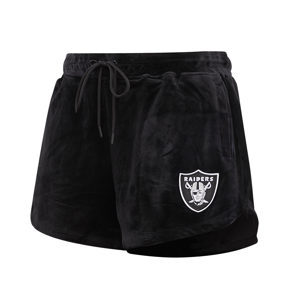 SHORTS DE BASQUETBOL NFL LAS VEGAS RAIDERS CLASSIC ESSENTIALS PARA MUJER