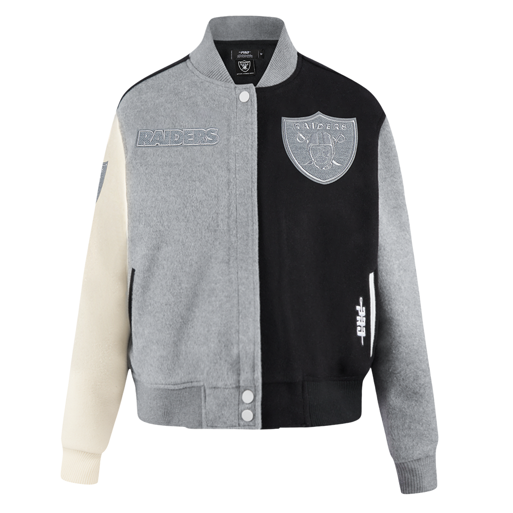 CHAMARRA UNIVERSITARIA NFL LAS VEGAS RAIDERS REVERSE FRENCH TERRY PARA MUJER