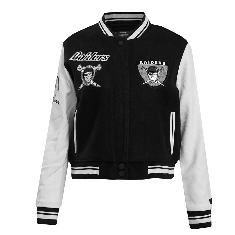 CHAMARRA UNIVERSITARIA NFL LAS VEGAS RAIDERS RETRO CLASSICS PARA MUJER