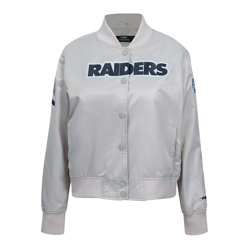 CHAMARRA DE SATÍN NFL LAS VEGAS RAIDERS CLASSIC ESSENTIALS PARA MUJER