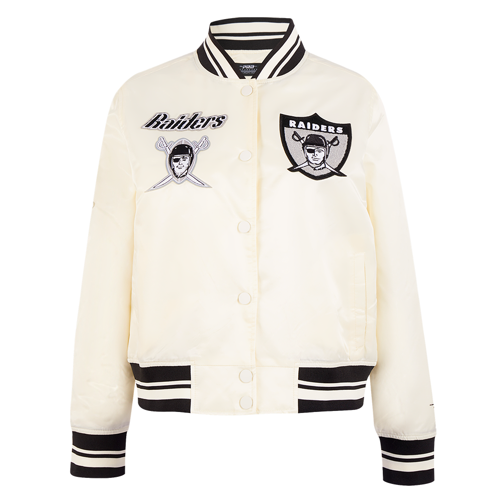 CHAMARRA DE SATÍN NFL LAS VEGAS RAIDERS RETRO CLASSICS PARA MUJER