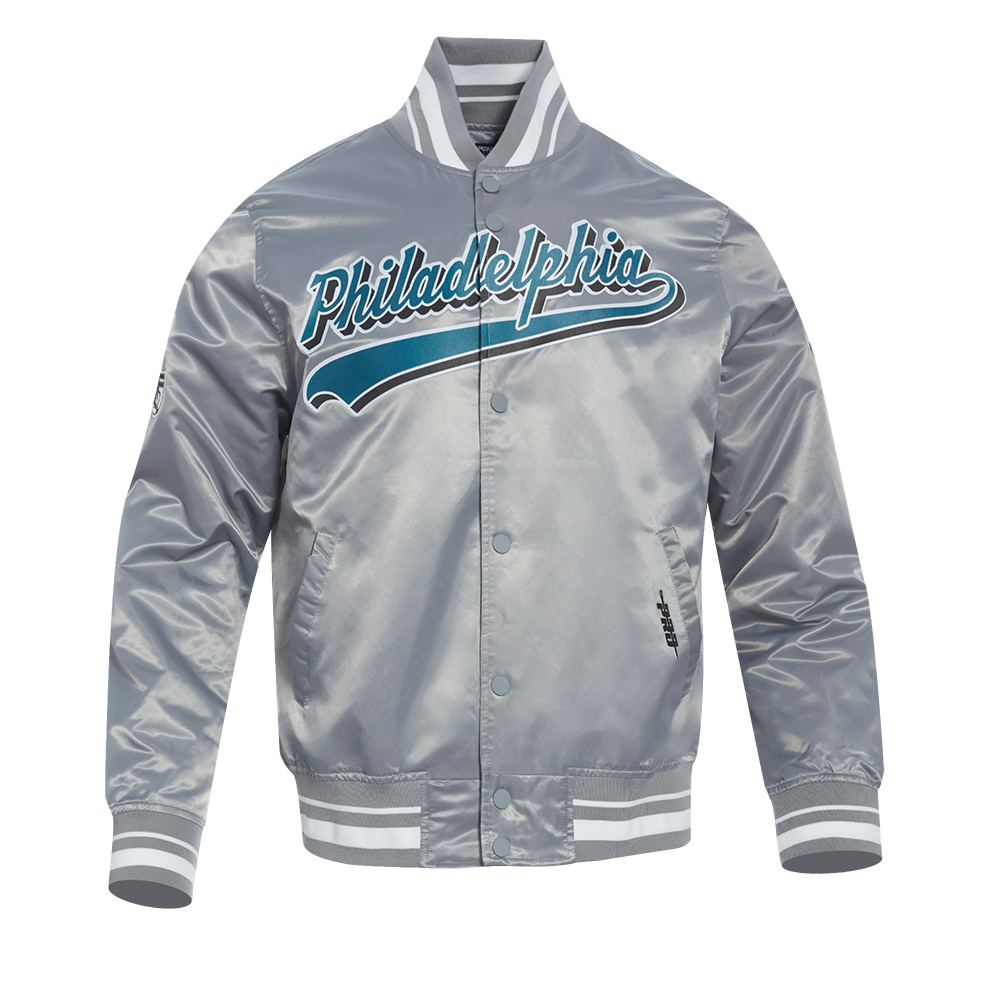 CHAMARRA DE SATIN NFL PHILADELPHIA EAGLES SCRIPT TAIL