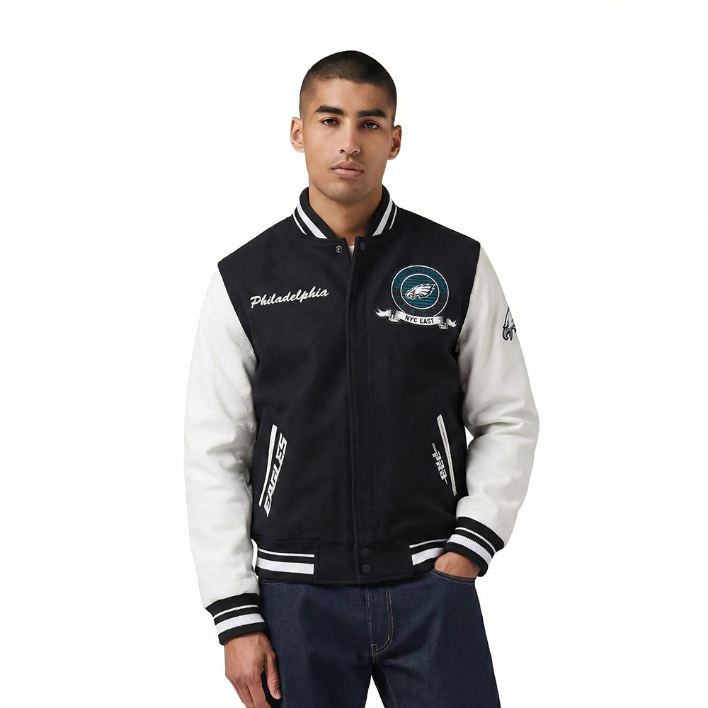 CHAMARRA UNIVERSITARIA NFL PHILADELPHIA EAGLES TEAM BADGE