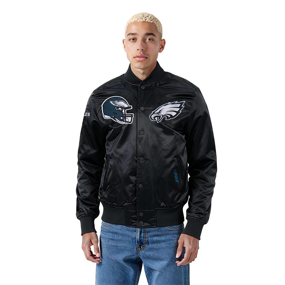 CHAMARRA DE SATIN NFL PHILADELPHIA EAGLES CITY ARCH