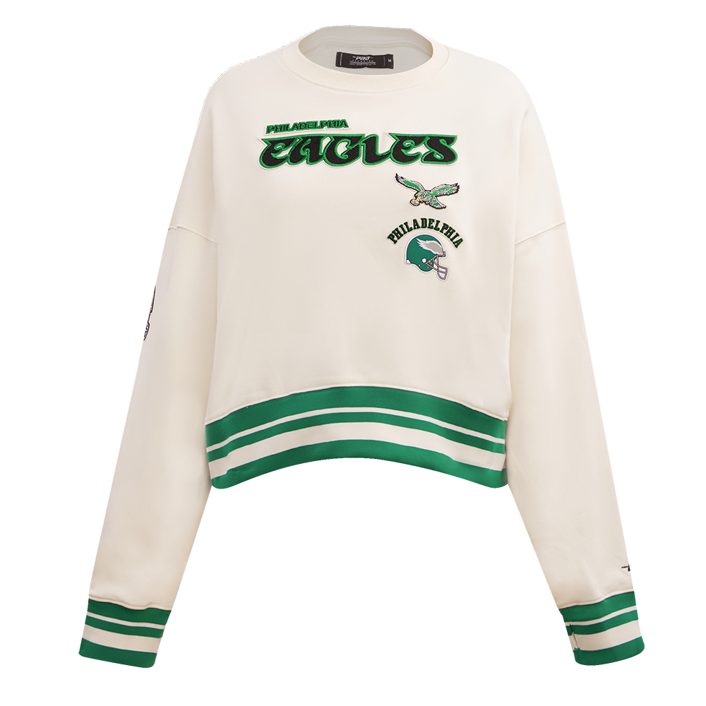 SUDADERA DE CUELLO REDONDO NFL PHILADELPHIA EAGLES RETRO CLASSICS PARA MUJER