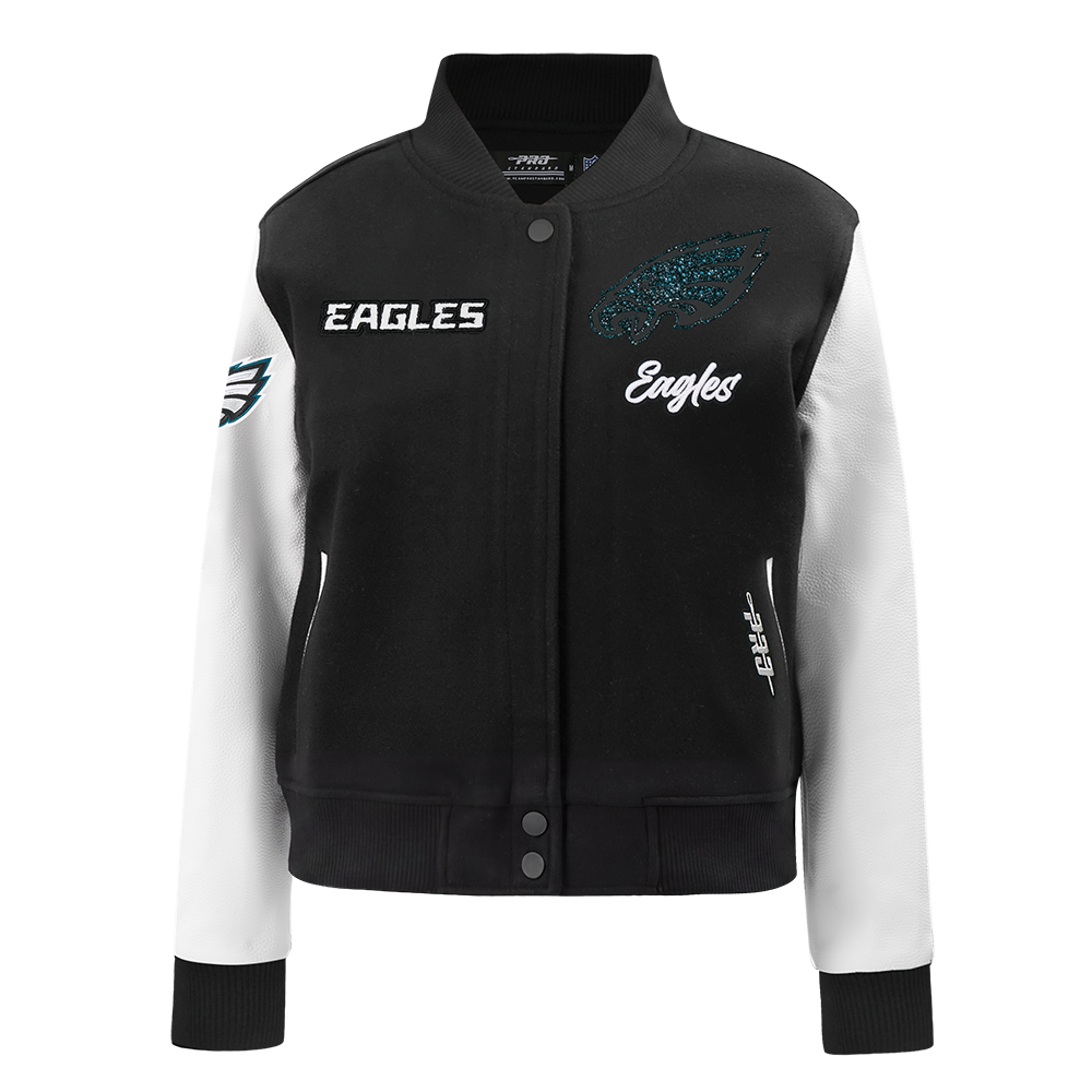 CHAMARRA UNIVERSITARIA NFL PHILADELPHIA EAGLES TEAM CRYSTALLINE PARA MUJER