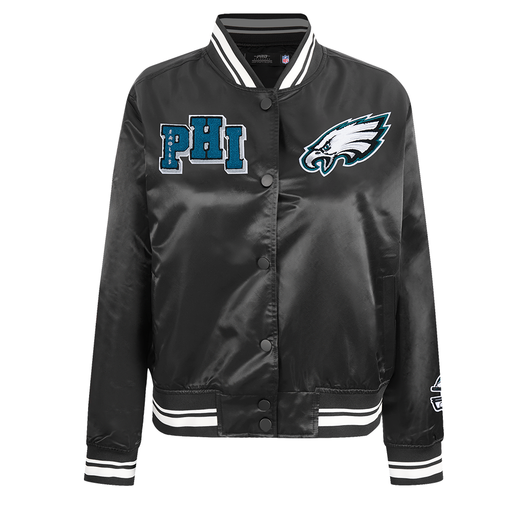 CHAMARRA DE SATÍN NFL PHILADELPHIA EAGLES MASH UP PARA MUJER
