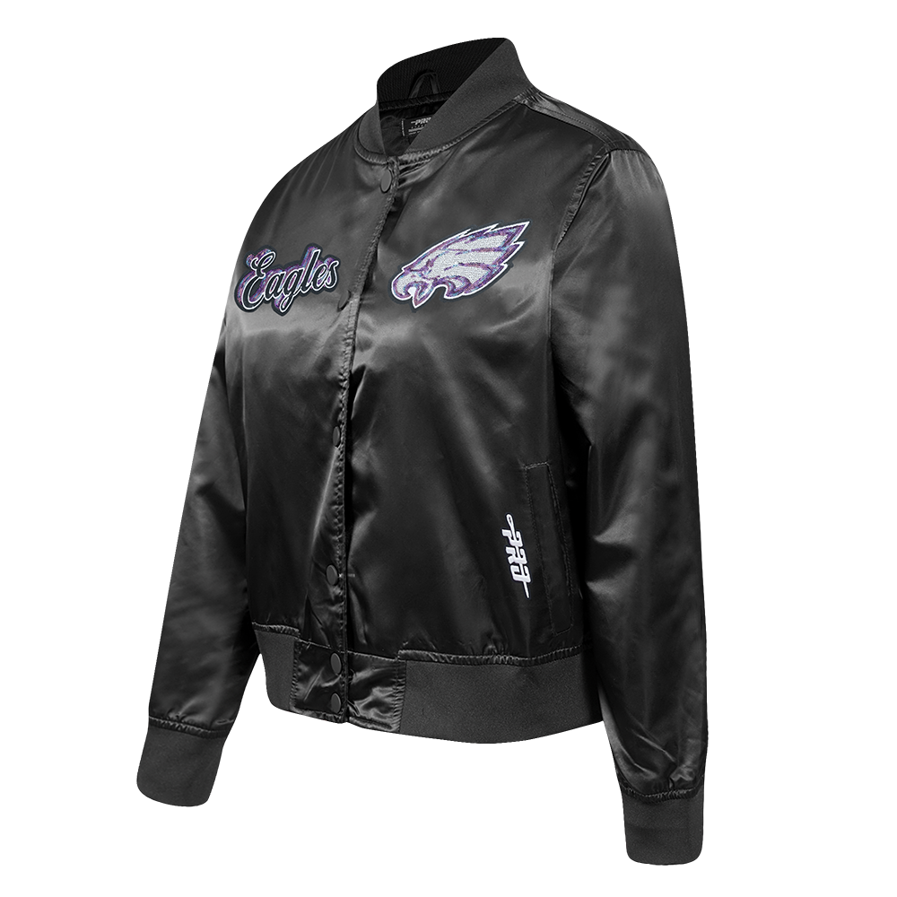 CHAMARRA DE SATIN NFL PHILADELPHIA EAGLES CITY LIGHTS PARA MUJER