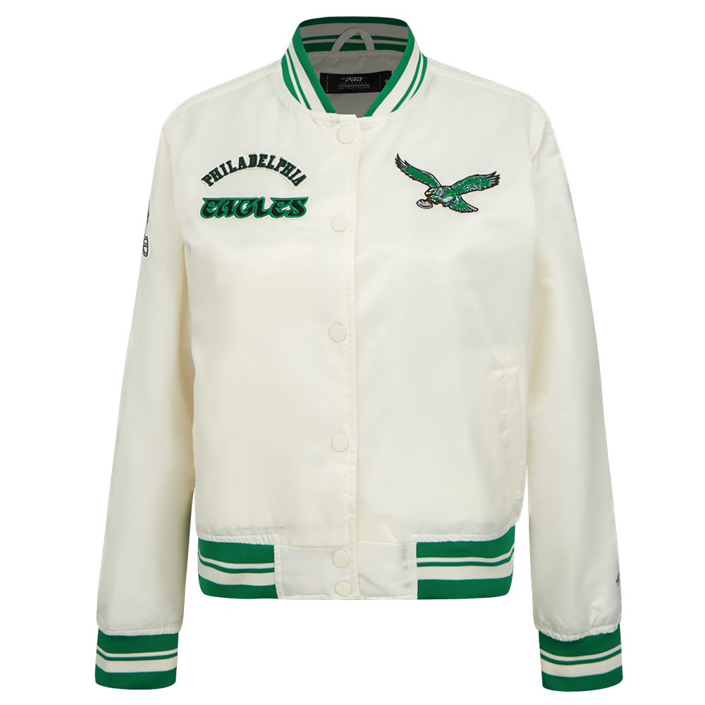 CHAMARRA DE SATÍN NFL PHILADELPHIA EAGLES RETRO CLASSICS PARA MUJER
