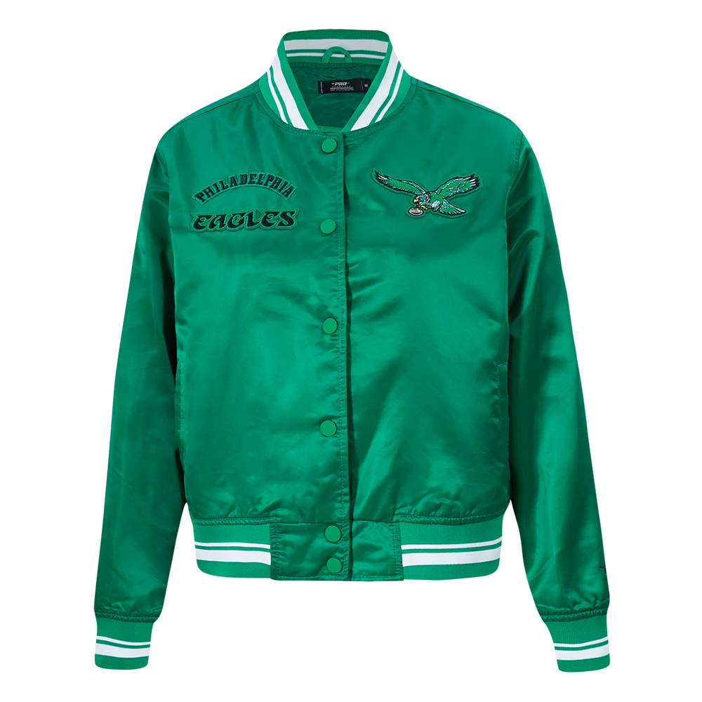 CHAMARRA DE SATÍN NFL PHILADELPHIA EAGLES RETRO CLASSICS PARA MUJER