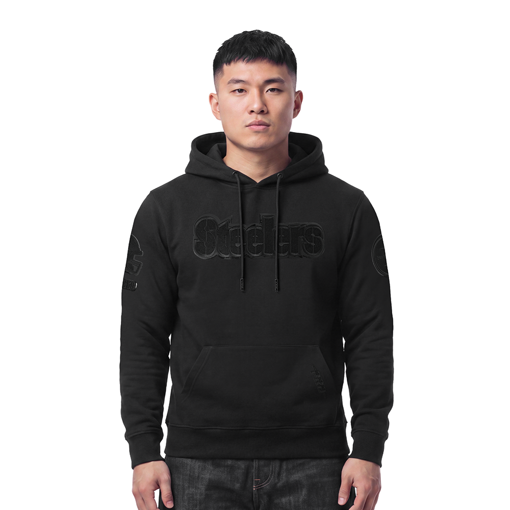 SUDADERA CON GORRO NFL PITTSBURGH STEELERS TRIPLE BLACK