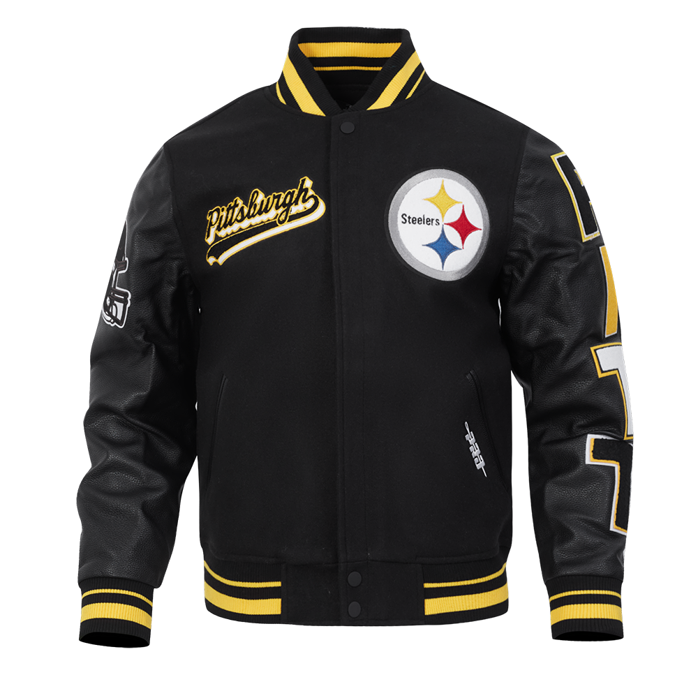 CHAMARRA UNIVERSITARIA NFL PITTSBURGH STEELERS SCRIPT TAIL