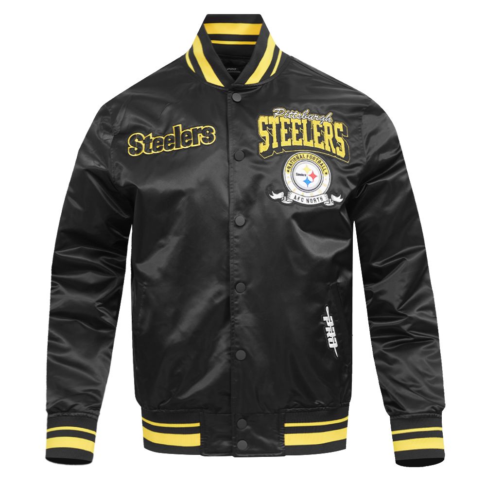 CHAMARRA DE SATIN NFL PITTSBURGH STEELERS TEAM BADGE