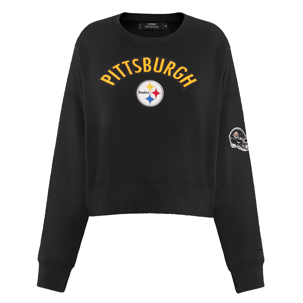 SUDADERA DE CUELLO REDONDO NFL PITTSBURGH STEELERS CLASSIC ESSENTIALS PARA MUJER