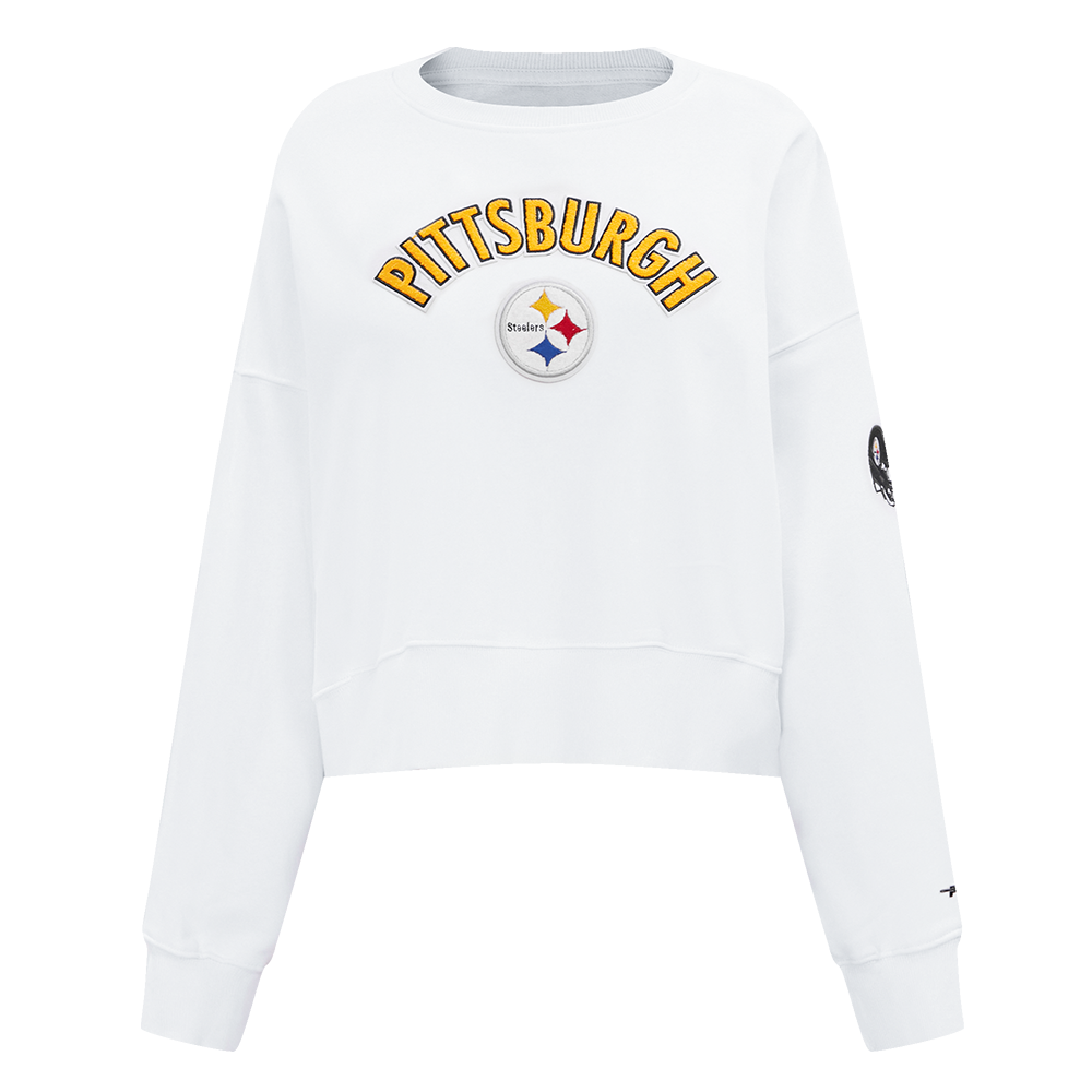 SUDADERA DE CUELLO REDONDO NFL PITTSBURGH STEELERS CLASSIC ESSENTIALS PARA MUJER