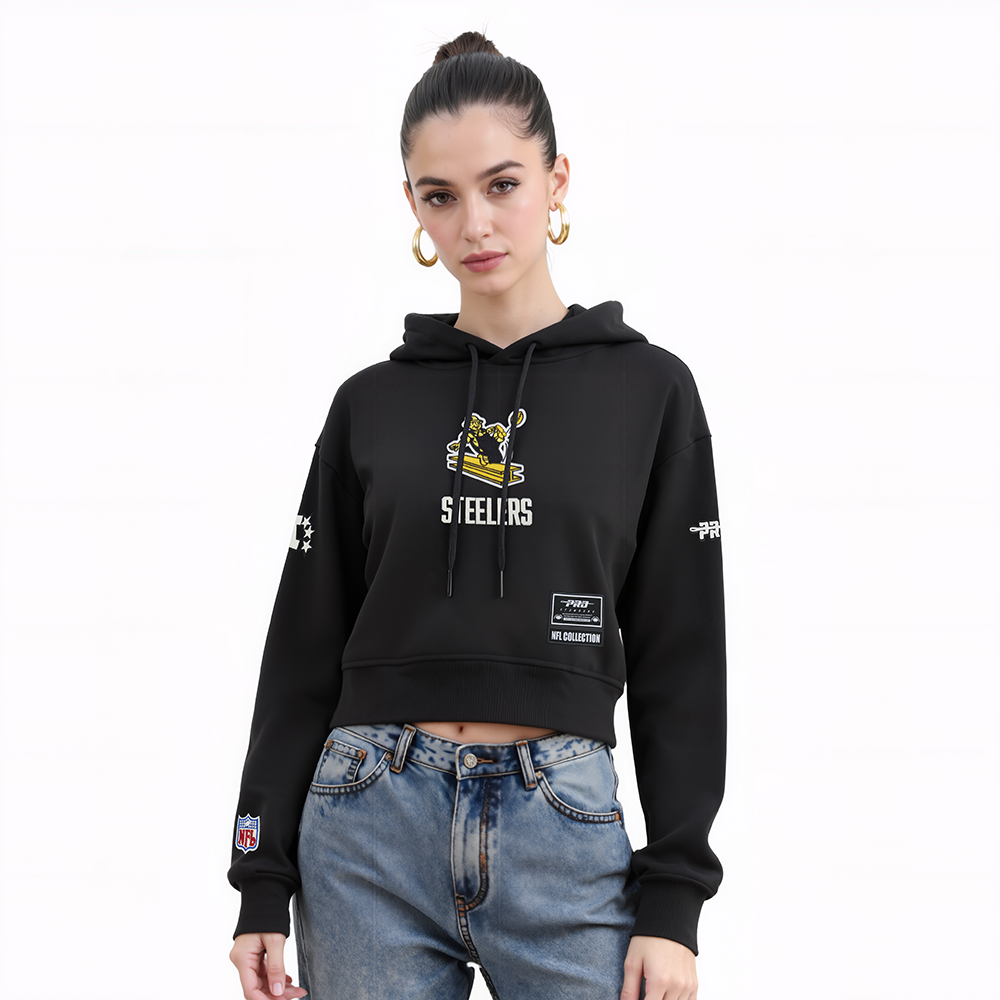SUDADERA CON GORRO NFL PITTSBURGH STEELERS MODERN ORIGINALS PARA MUJER