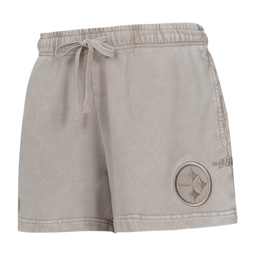 SHORTS DE ALGODÓN NFL PITTSBURGH STEELERS WASHED CLASSIC PARA MUJER