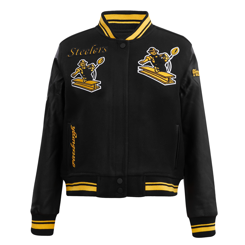CHAMARRA UNIVERSITARIA NFL PITTSBURGH STEELERS RETRO CLASSICS PARA MUJER