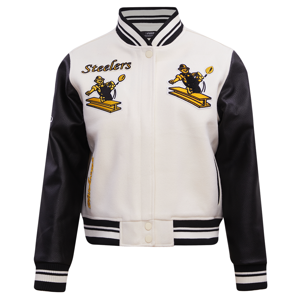 CHAMARRA UNIVERSITARIA NFL PITTSBURGH STEELERS RETRO CLASSICS PARA MUJER