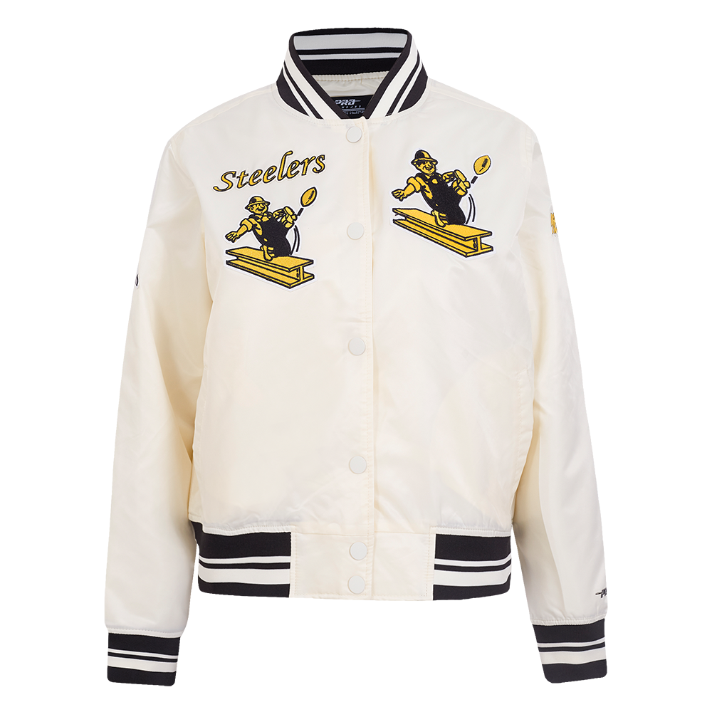 CHAMARRA DE SATÉN NFL PITTSBURGH STEELERS RETRO CLASSICS PARA MUJER