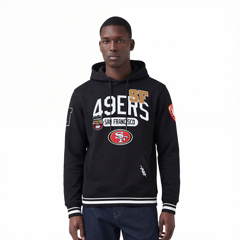 SUDADERA CON GORRO NFL SAN FRANCISCO 49ERS LETTERMAN
