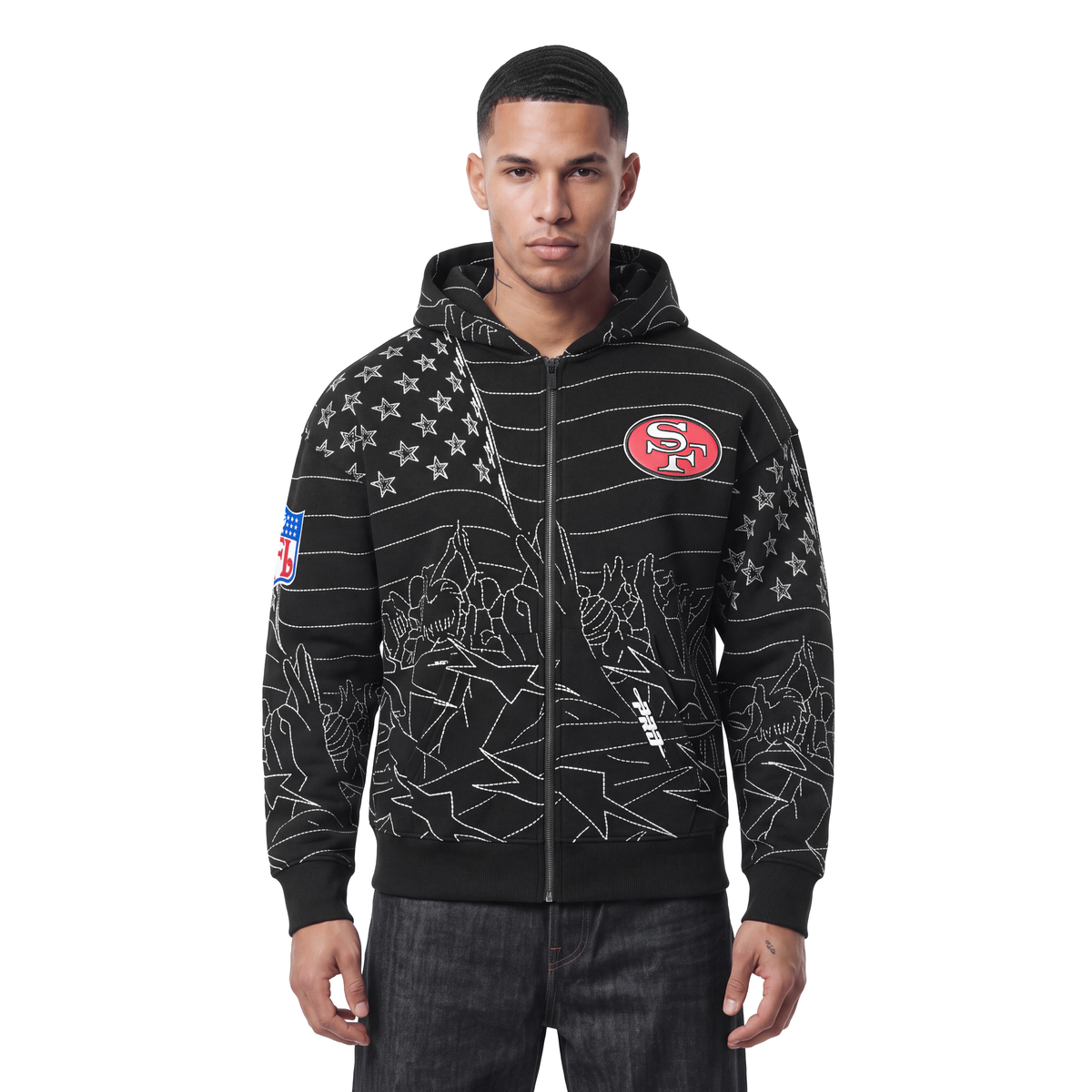 SUDADERA CON CIERRE NFL SAN FRANCISCO 49ERS PRO PREMIUM