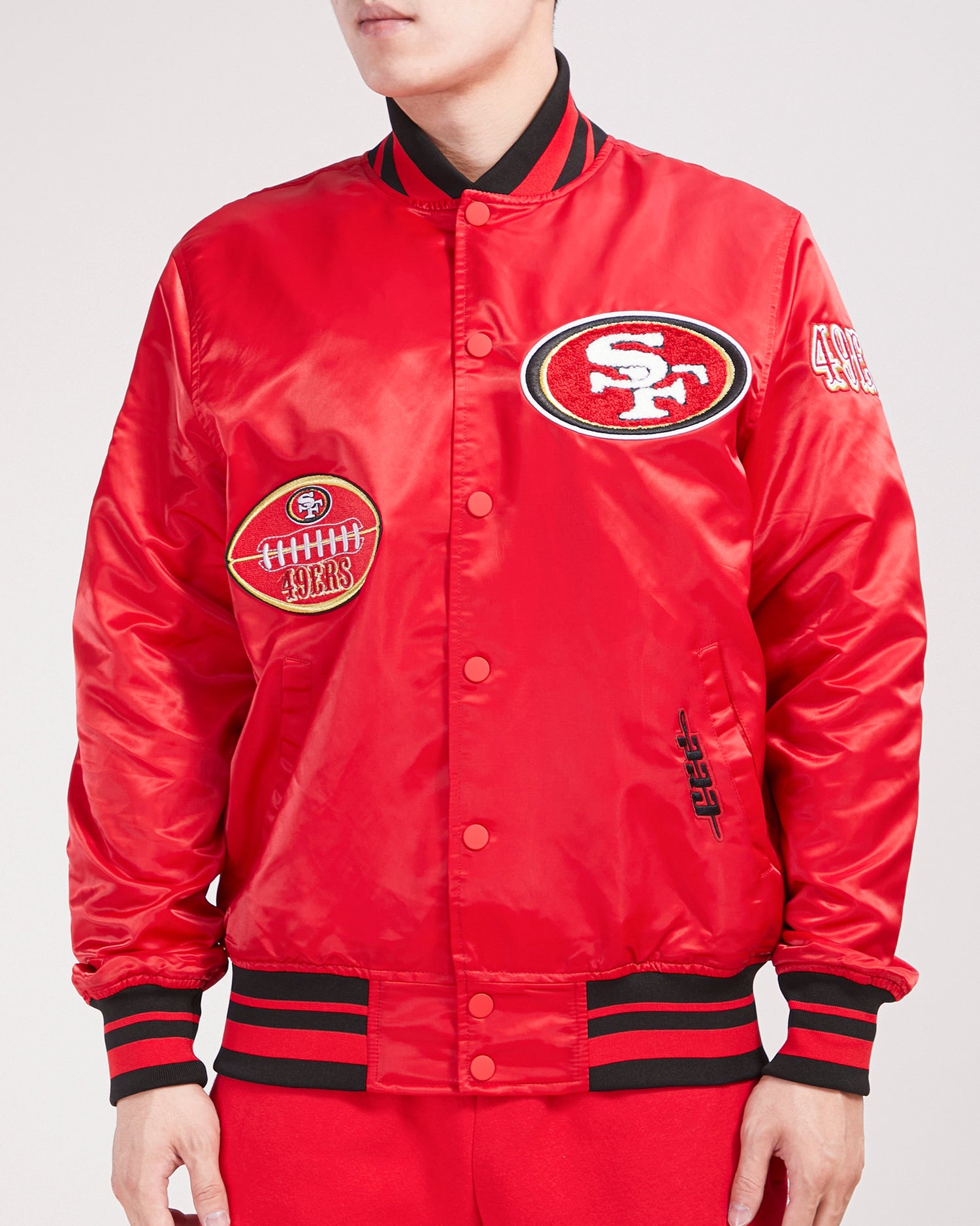 CHAMARRA DE SATÍN NFL SAN FRANCISCO 49ERS OLD ENGLISH