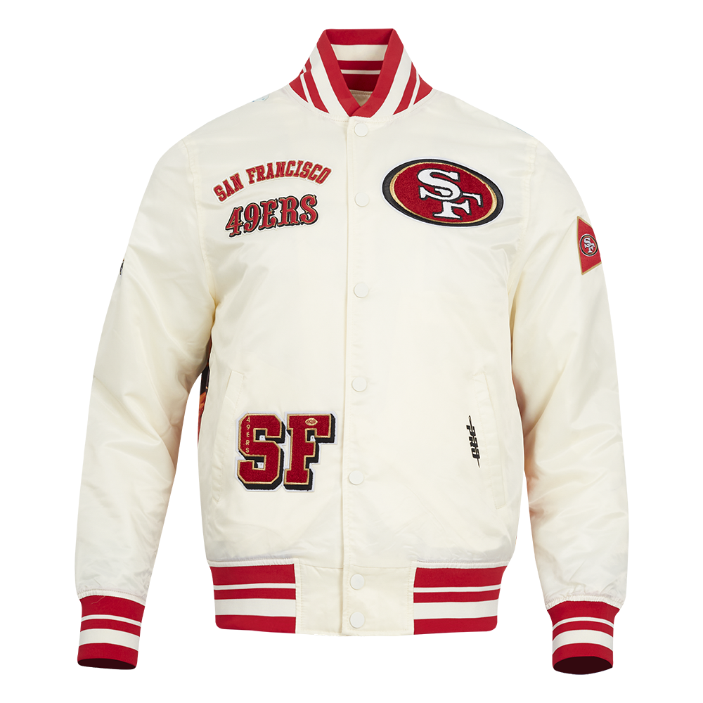 CHAMARRA DE SATÍN NFL SAN FRANCISCO 49ERS SUBLIMATED SATIN JACKET
