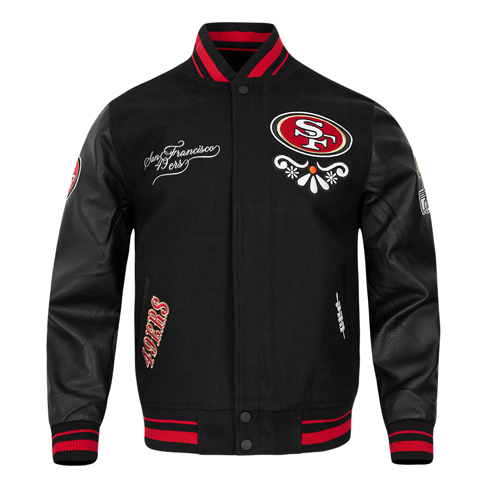 CHAMARRA UNIVERSITARIA NFL SAN FRANCISCO 49ERS SUGAR SKULL