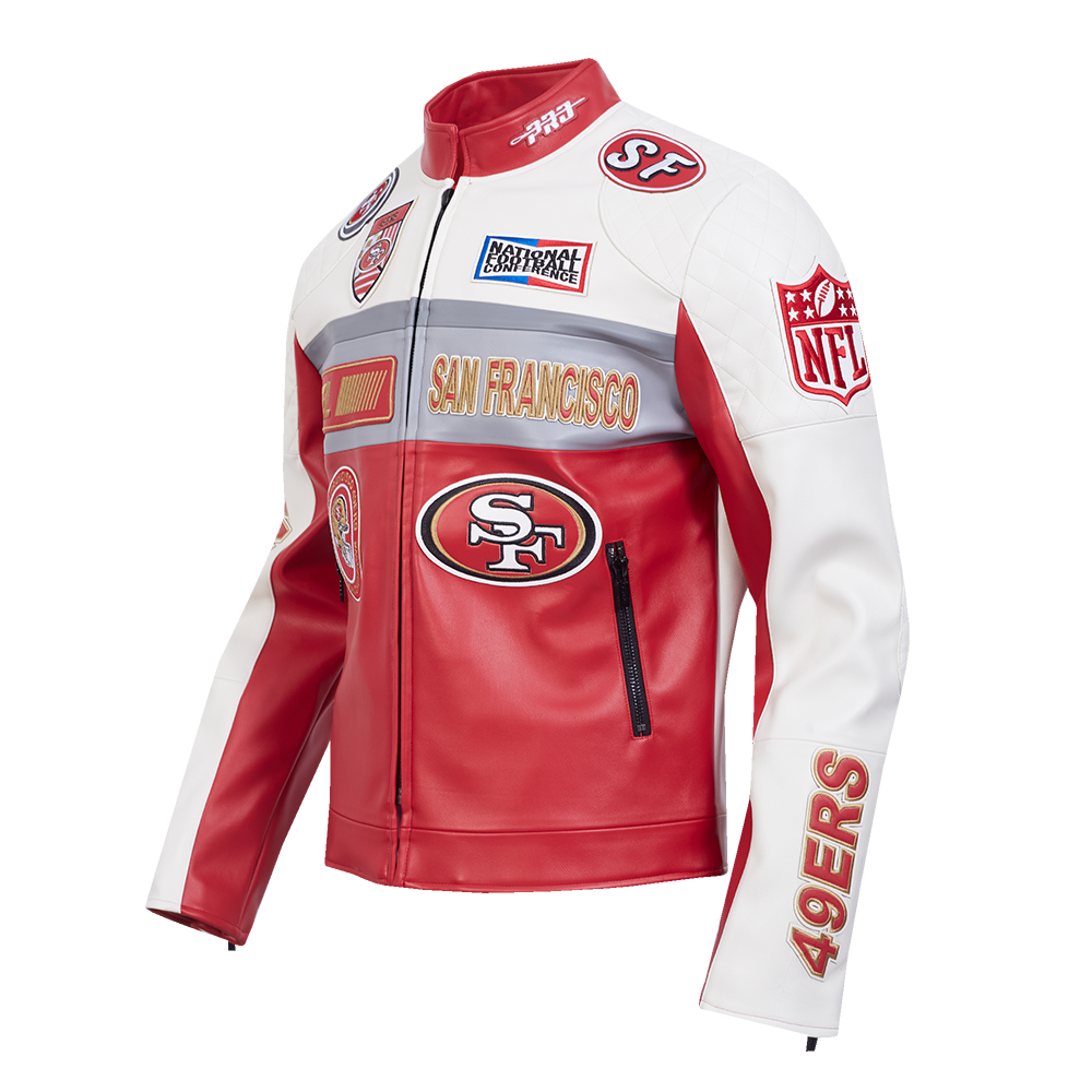 CHAMARRA DE PIEL NFL SAN FRANCISCO 49ERS MOTO JACKET