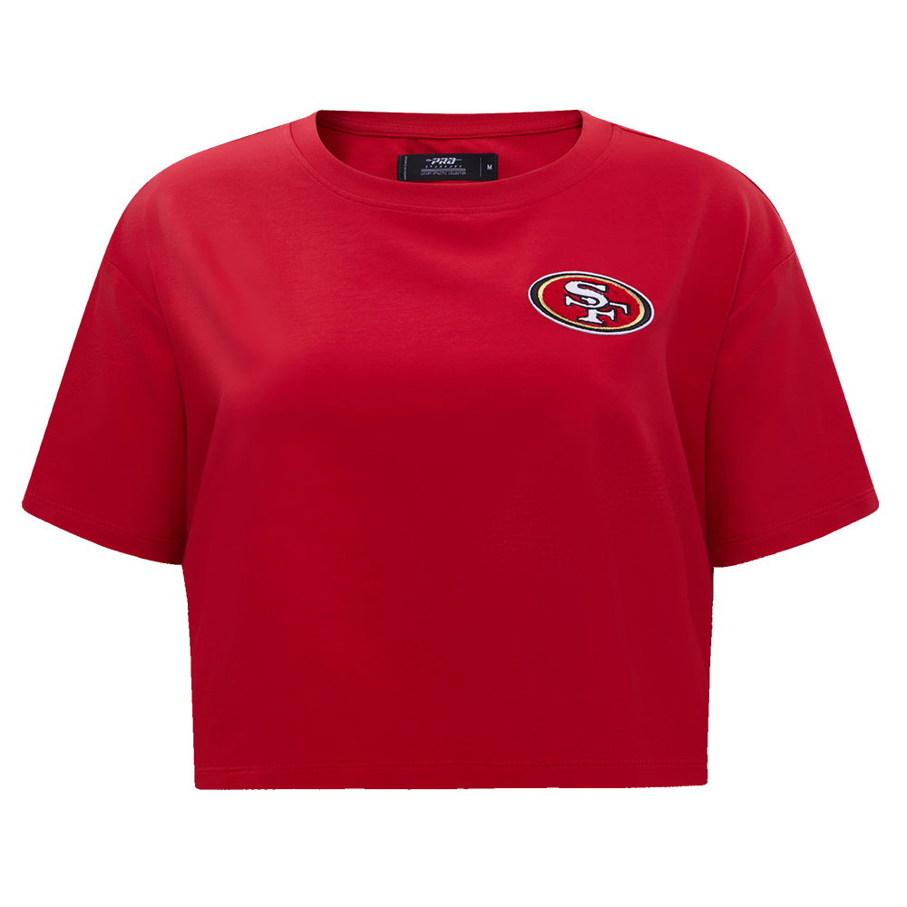 PLAYERA CROP NFL SAN FRANCISCO 49ERS CLASSIC ESSENTIALS PARA MUJER